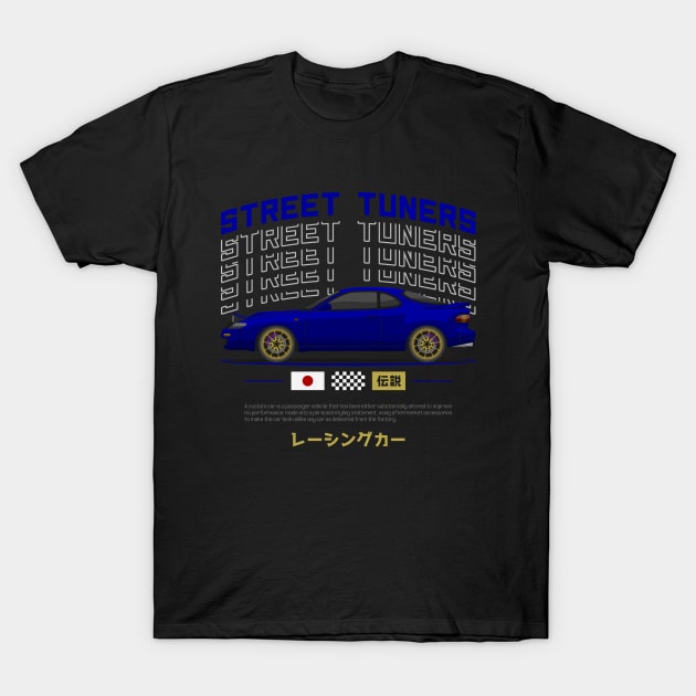 Tuner Blue MK5 Celica Superior JDM T-Shirt by GoldenTuners